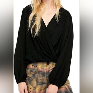 Free People Check On It Wrap Top
